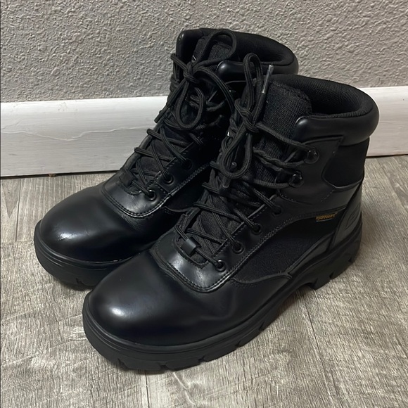 Skechers Other - Skechers Men's Black Tactical Lace-Up Work Boots